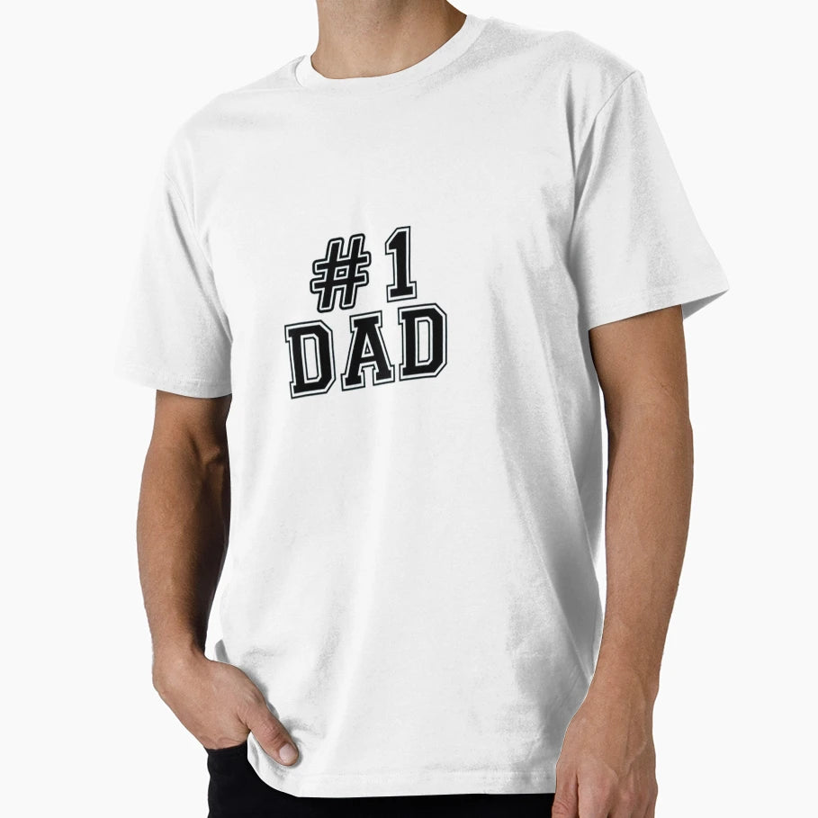 Dad Number 1 T-Shirt - Minimalist Print Unisex - T-Shirt, Sweatshirt, Hoodie