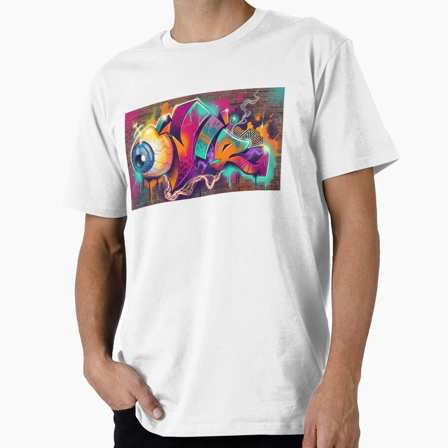 OLLIE Neon Eye Graffiti Street Art by NeonSpiritArt - Adult & Kids T-Shirts, Sweatshirts & Hoodies apparel design preview 1