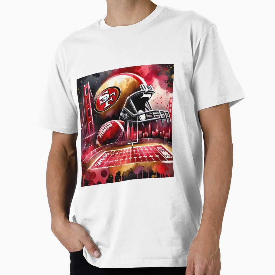 49Ers Watercolor Fan Art T-Shirt - Streetwear Style Unisex - T-Shirt, Sweatshirt, Hoodie