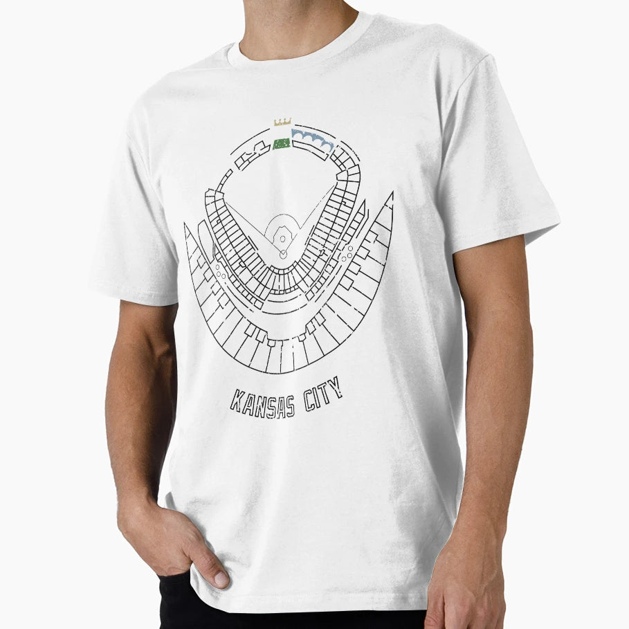 Kauffman Stadium T-Shirt - Casual Everyday Wear for Adults - T-Shirt, Sweatshirt, Hoodie