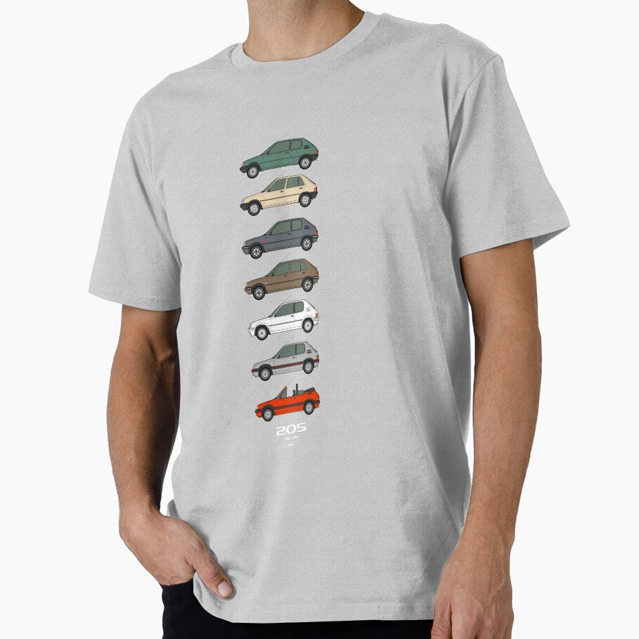 Peu geot 205 40th 1983-1990 Classic car collection by - Adult & Kids T-Shirts, Sweatshirts & Hoodies apparel design preview 1