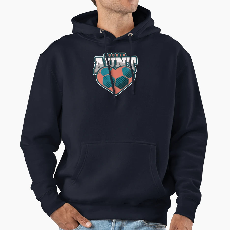 Soccer Aunt Hoodie - Fun Novelty Design Men Women - T-Shirt, Sweatshirt, Hoodie