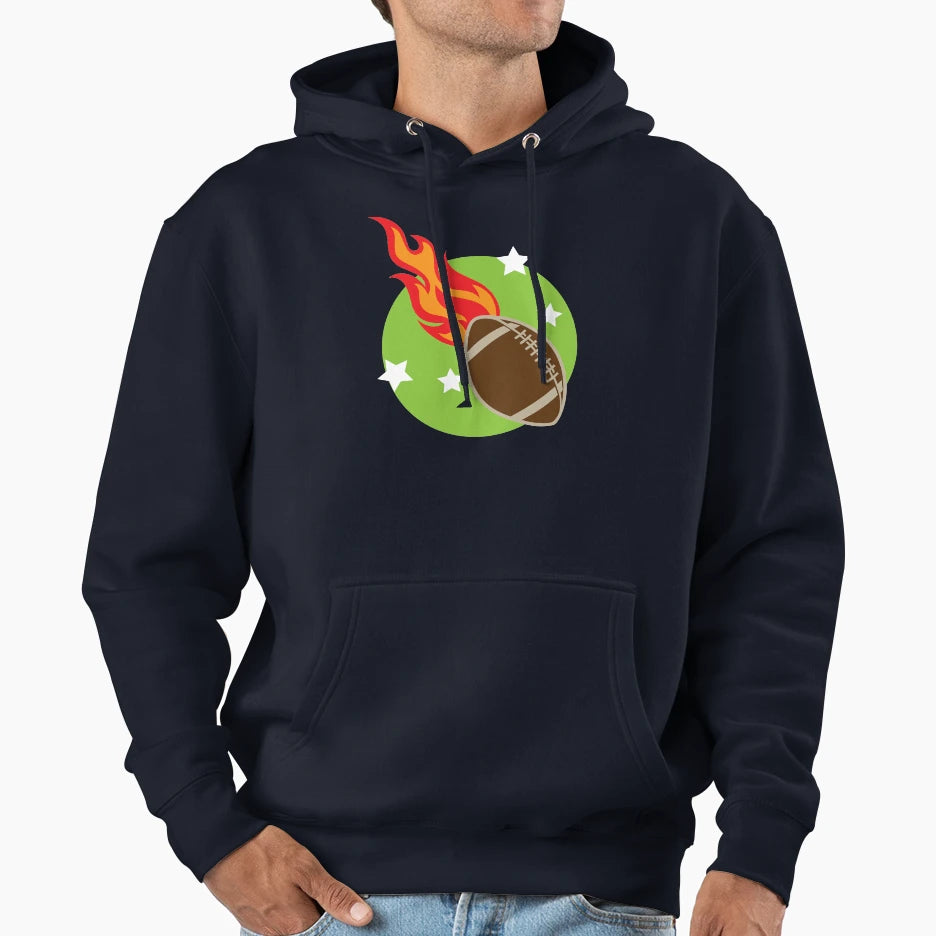 American Football Burns Hoodie - Streetwear Style Unisex - T-Shirt, Sweatshirt, Hoodie