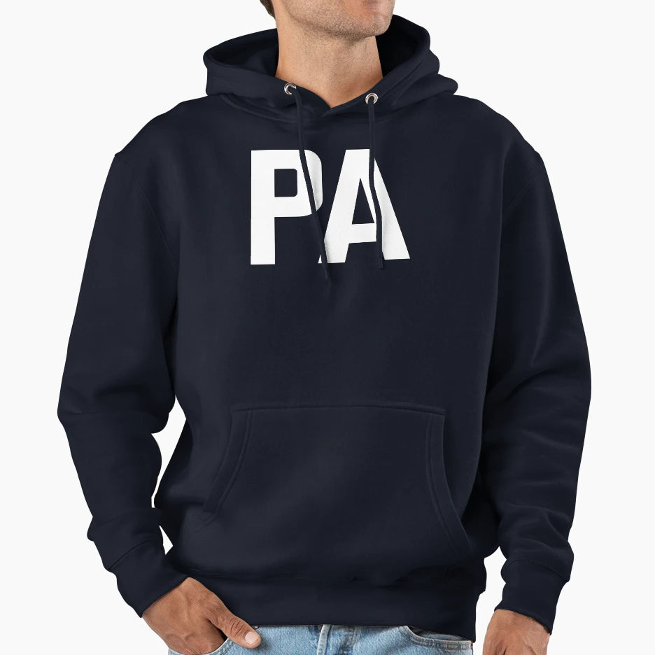 Pennsylvania Pa White Ink Hoodie - Aesthetic Graphic Unisex - T-Shirt, Sweatshirt, Hoodie