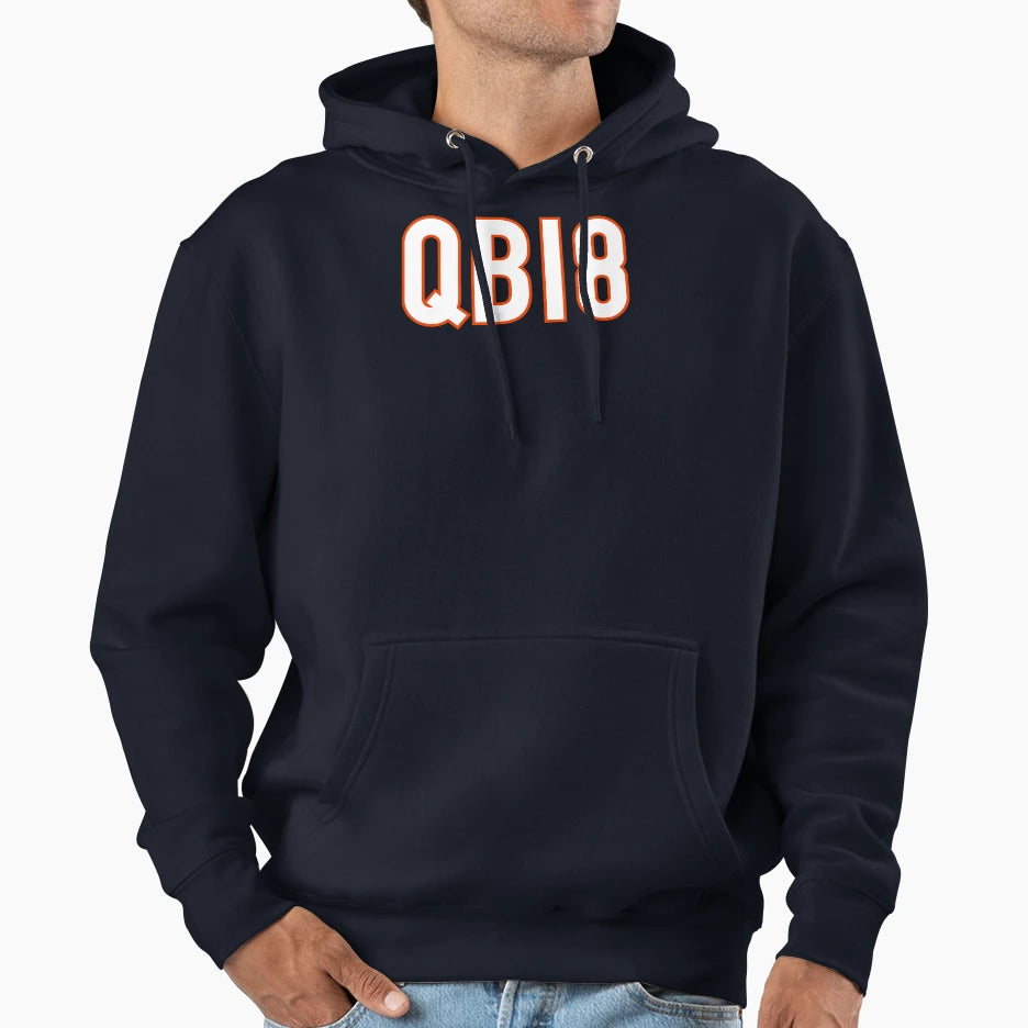 Qb18 Chicago White Hoodie - Unique Graphic for Adults - T-Shirt, Sweatshirt, Hoodie