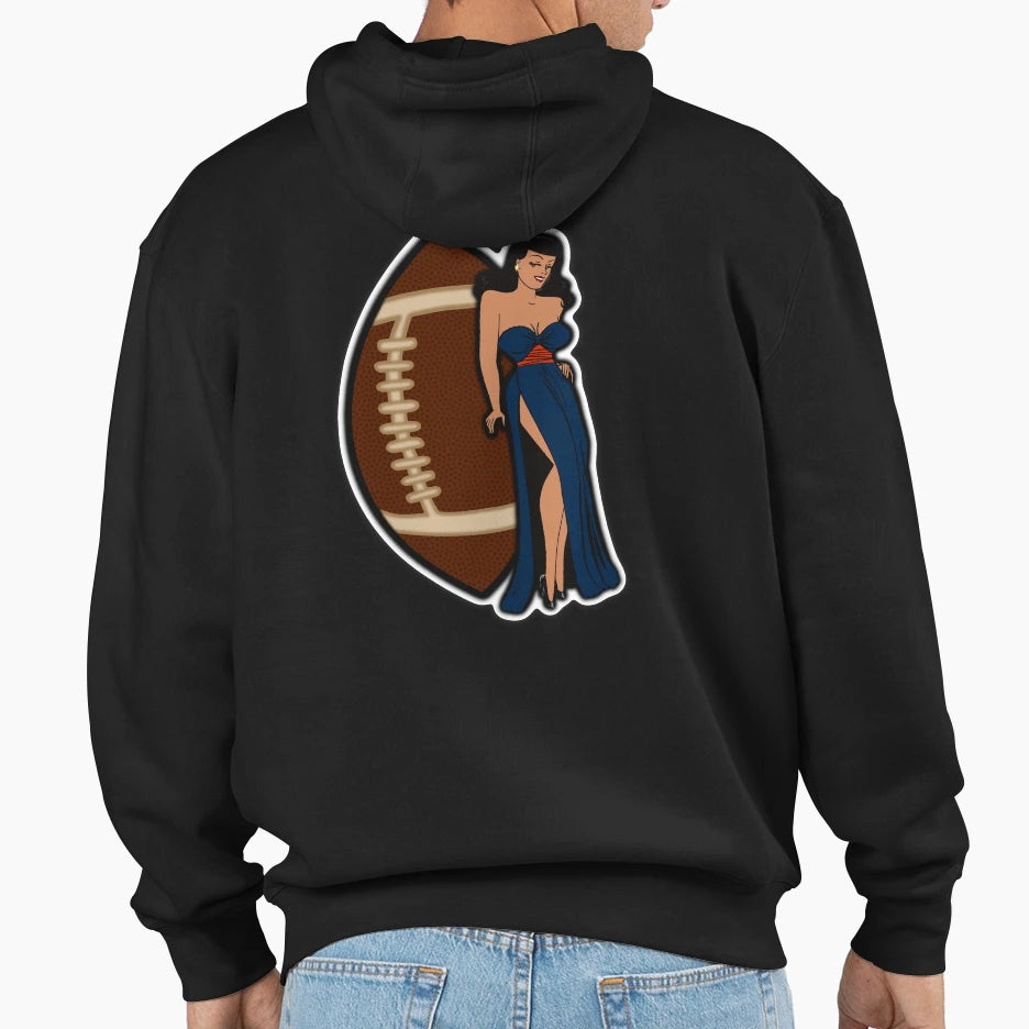 Denver Football Babe Hoodie - Casual Everyday Wear Men Women - T-Shirt, Sweatshirt, Hoodie