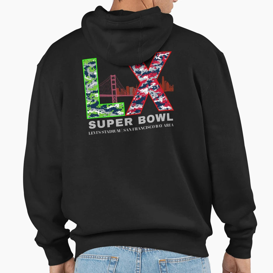 Super Bowl 2026 Hoodie - Fun Novelty Design Men Women - T-Shirt, Sweatshirt, Hoodie