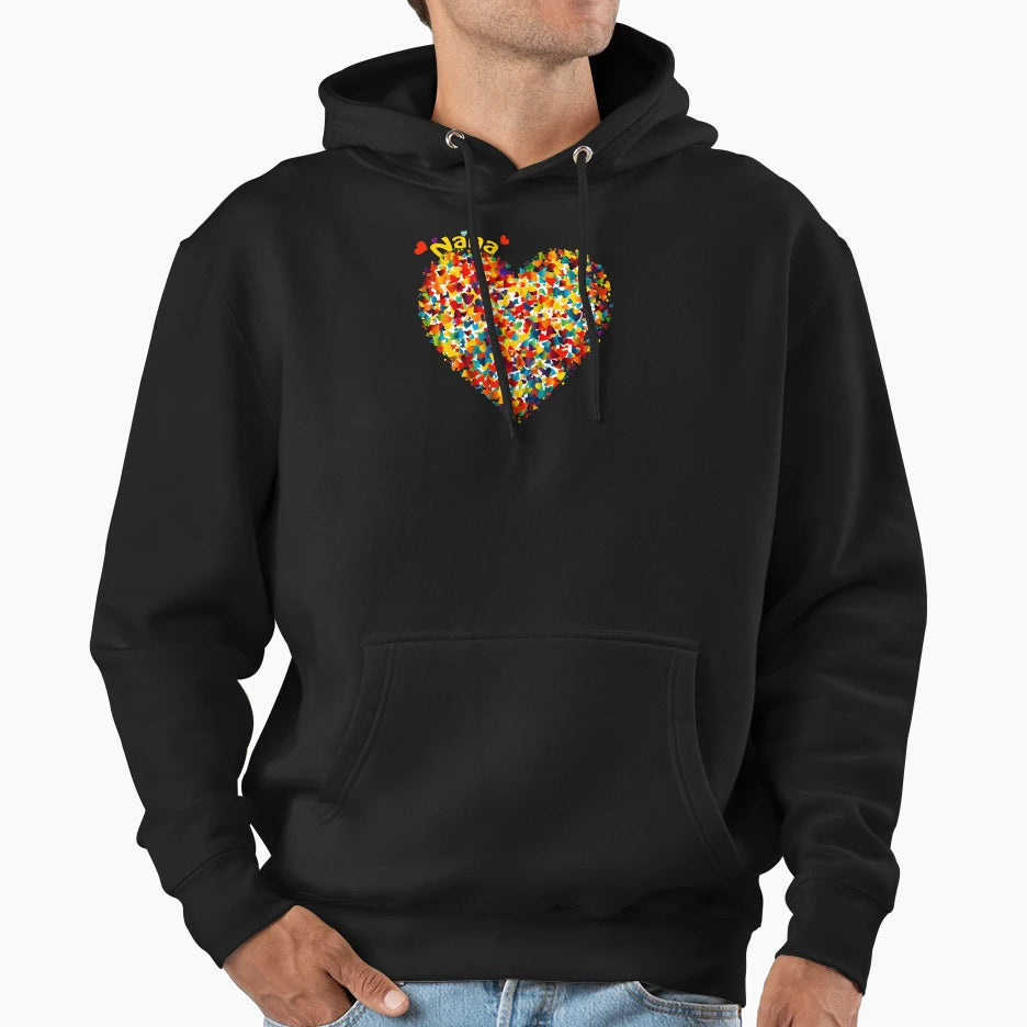 Happy Mothers Day Heartfelt Gift Nana Hoodie - Custom Art Print for Adults - T-Shirt, Sweatshirt, Hoodie