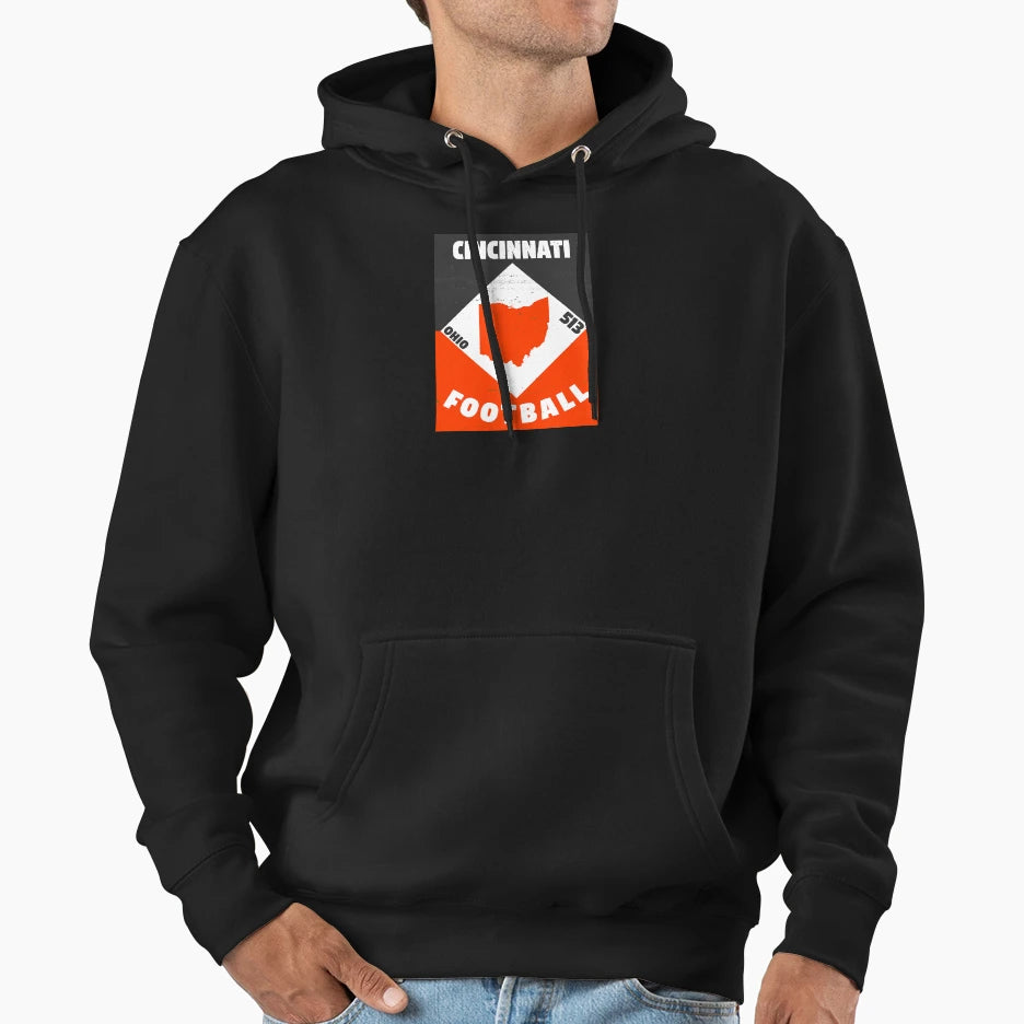 Cincinnati Football Hoodie - Aesthetic Graphic for Adults - T-Shirt, Sweatshirt, Hoodie