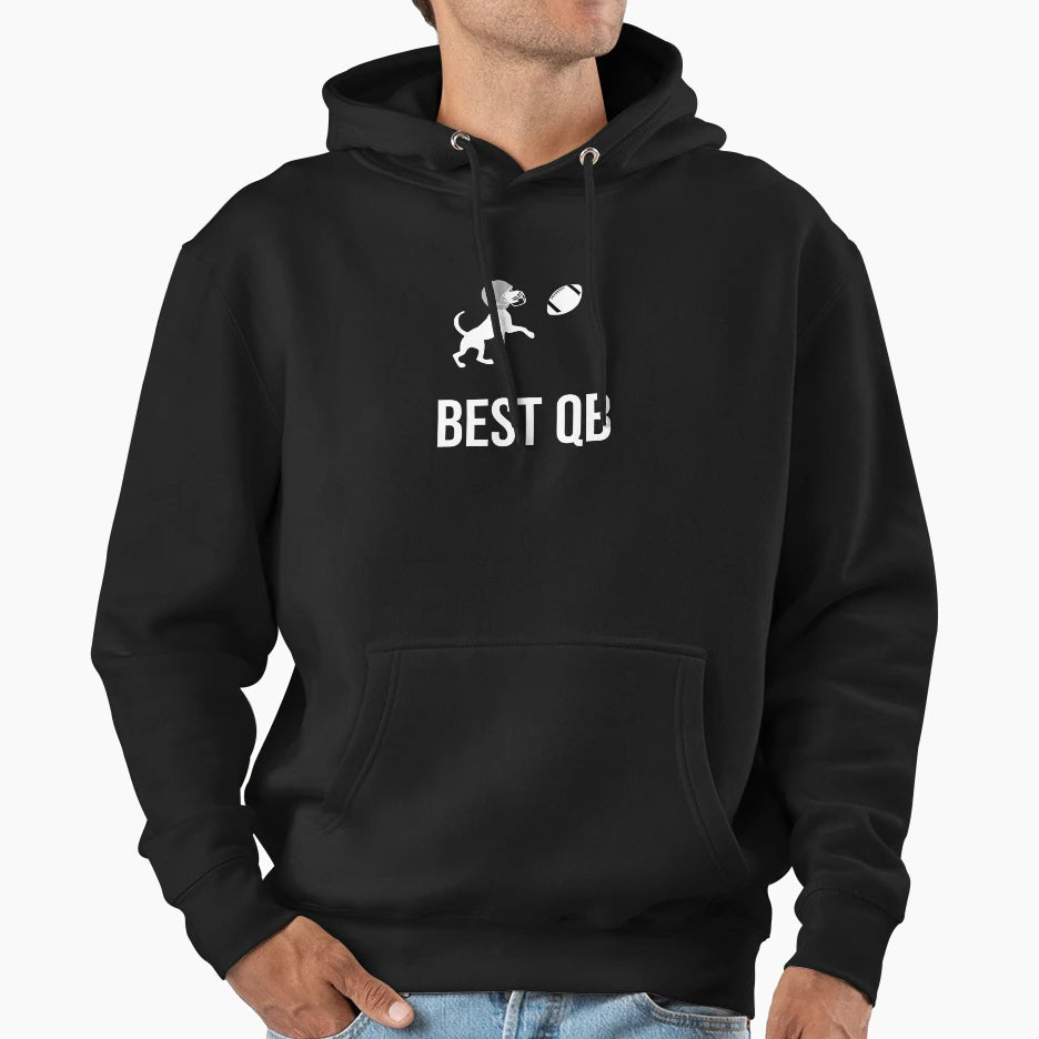 Best Qb Dog Football Player American Hoodie - Minimalist Print Unisex - T-Shirt, Sweatshirt, Hoodie