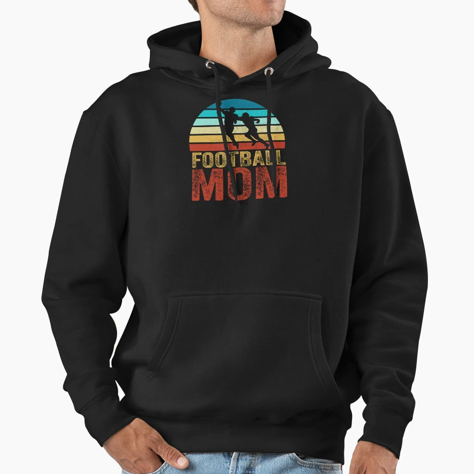 Football Mom Hoodie - Custom Art Print Men Women - T-Shirt, Sweatshirt, Hoodie