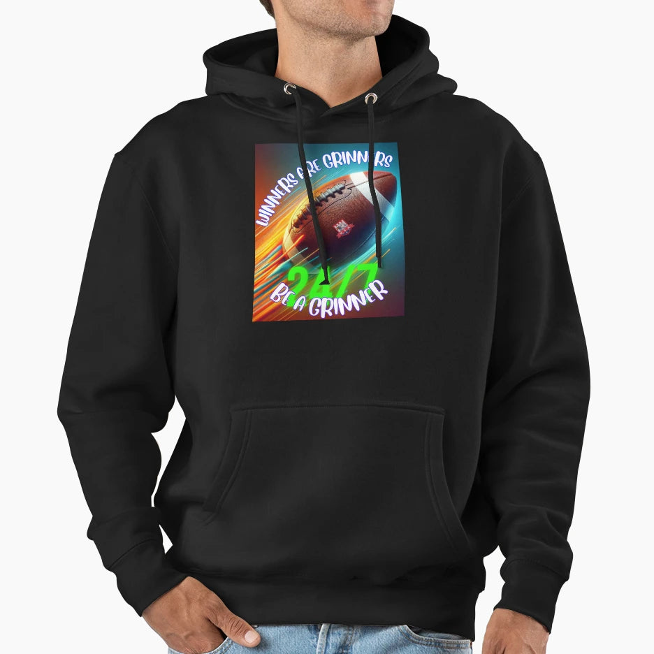 American Football Winners Are Grinners Hoodie - Unique Graphic Unisex - T-Shirt, Sweatshirt, Hoodie