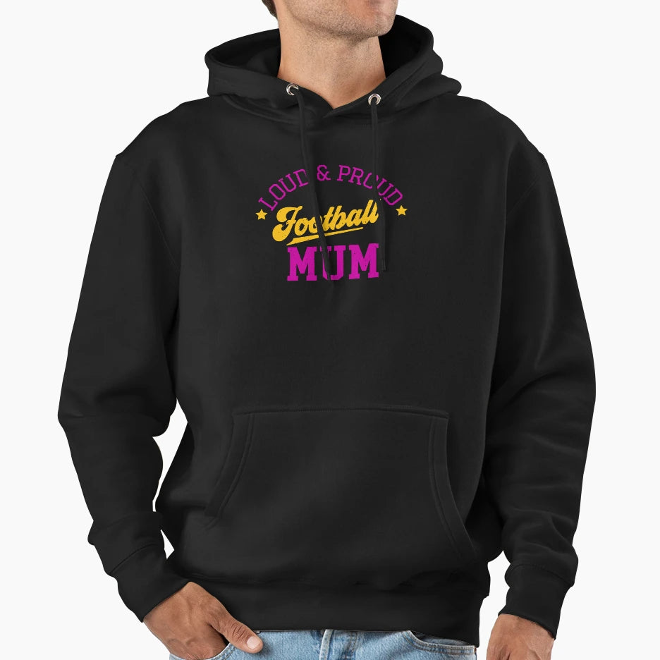 Football Mum T-Shirt - Graphic Print Unisex - T-Shirt, Sweatshirt, Hoodie
