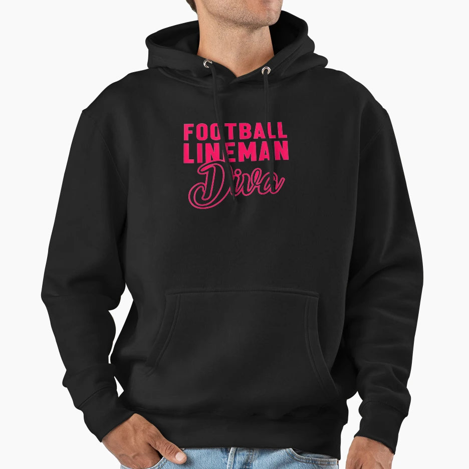 Lineman Offensive Defensive Player Hoodie - Graphic Print Men Women - T-Shirt, Sweatshirt, Hoodie
