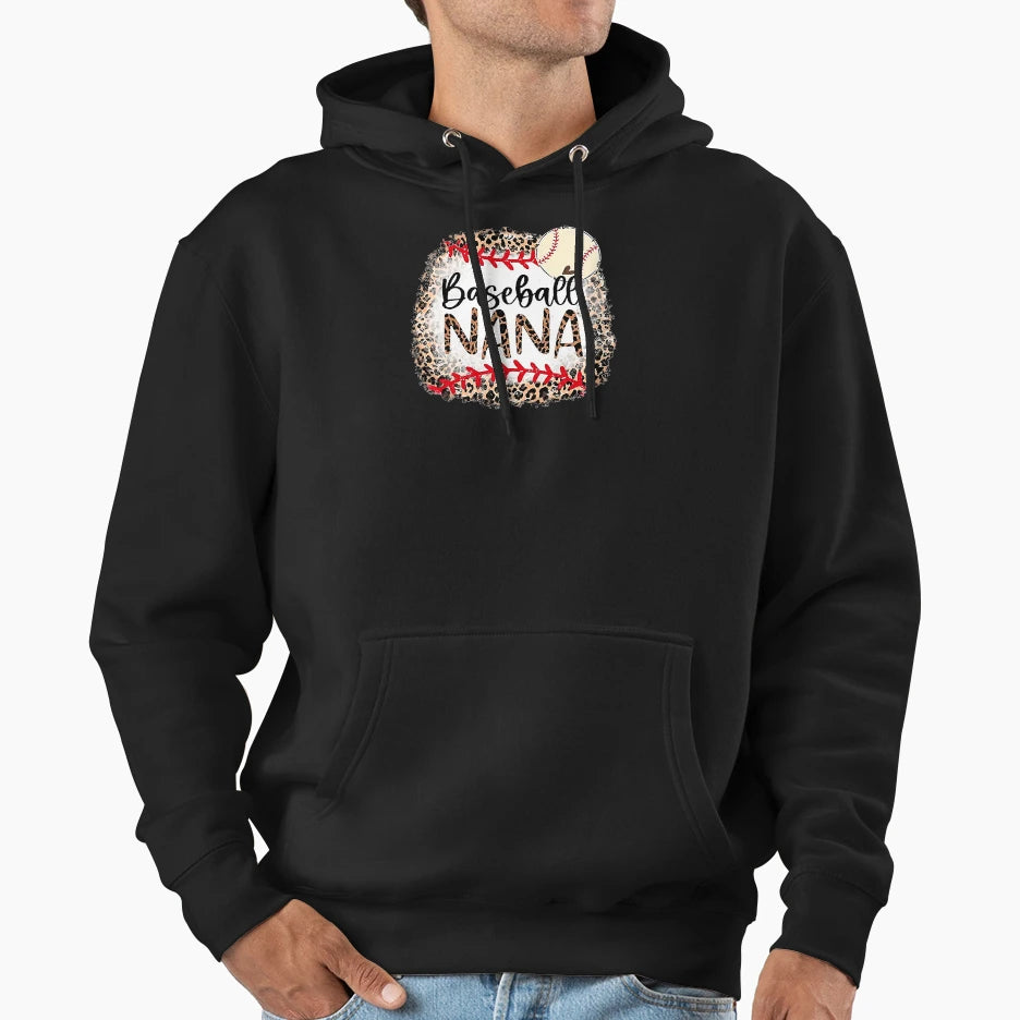 Baseball Nana Grandma Mothers Day Gift Hoodie - Custom Art Print Unisex - T-Shirt, Sweatshirt, Hoodie