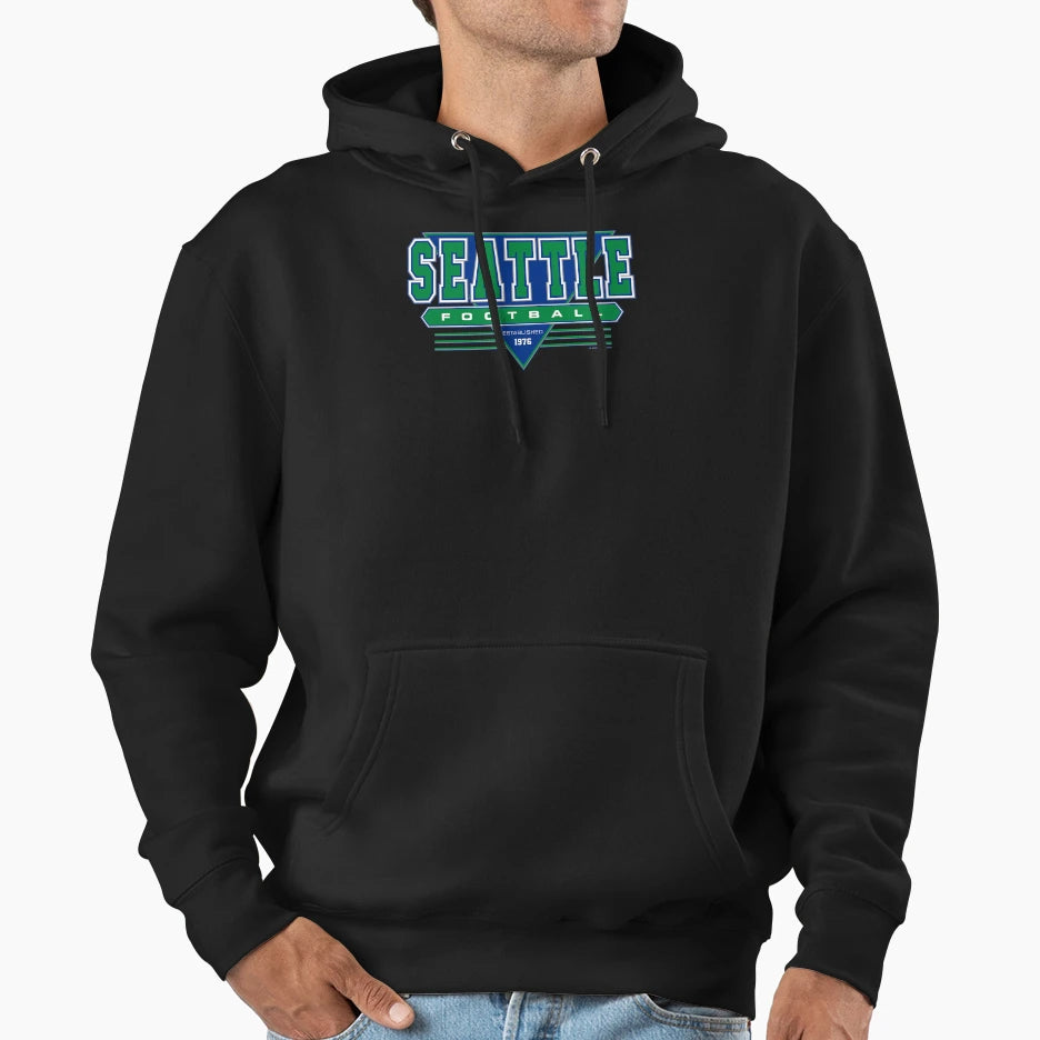 Seattle Football Seahawks Inspired 90S Hoodie - Unique Graphic for Adults - T-Shirt, Sweatshirt, Hoodie