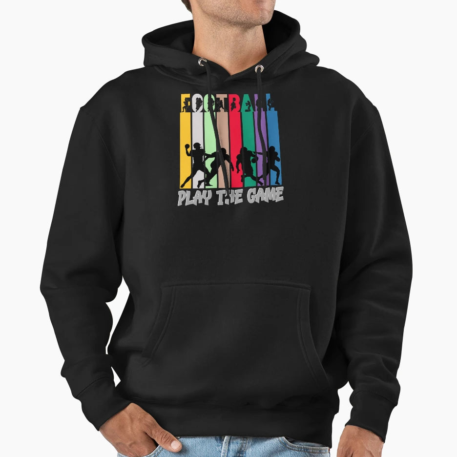 American Football Theme Play Game Football Hoodie - Novelty Apparel Unisex - T-Shirt, Sweatshirt, Hoodie