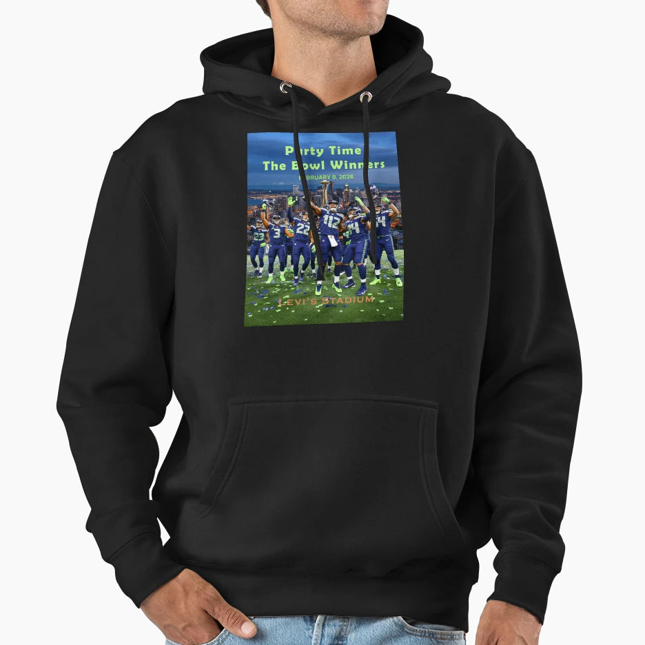 Party Time Bowl Winners February 8 Hoodie - Casual Everyday Wear Men Women - T-Shirt, Sweatshirt, Hoodie