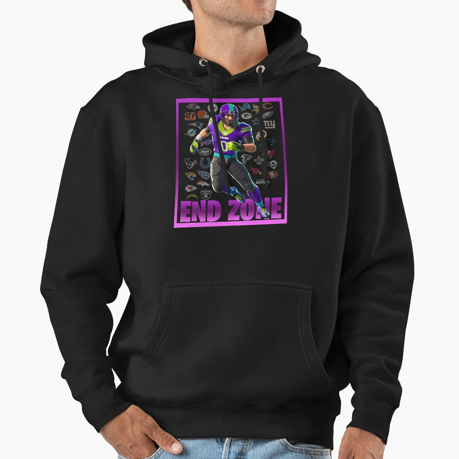 End Zone Hoodie - Fun Novelty Design Unisex - T-Shirt, Sweatshirt, Hoodie