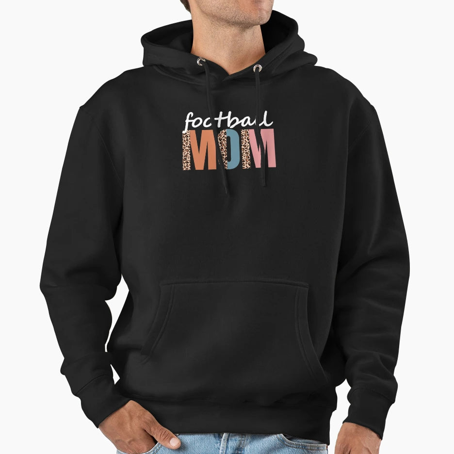 Football Mom Raising Ballers Sports Hoodie - Novelty Apparel for Adults - T-Shirt, Sweatshirt, Hoodie