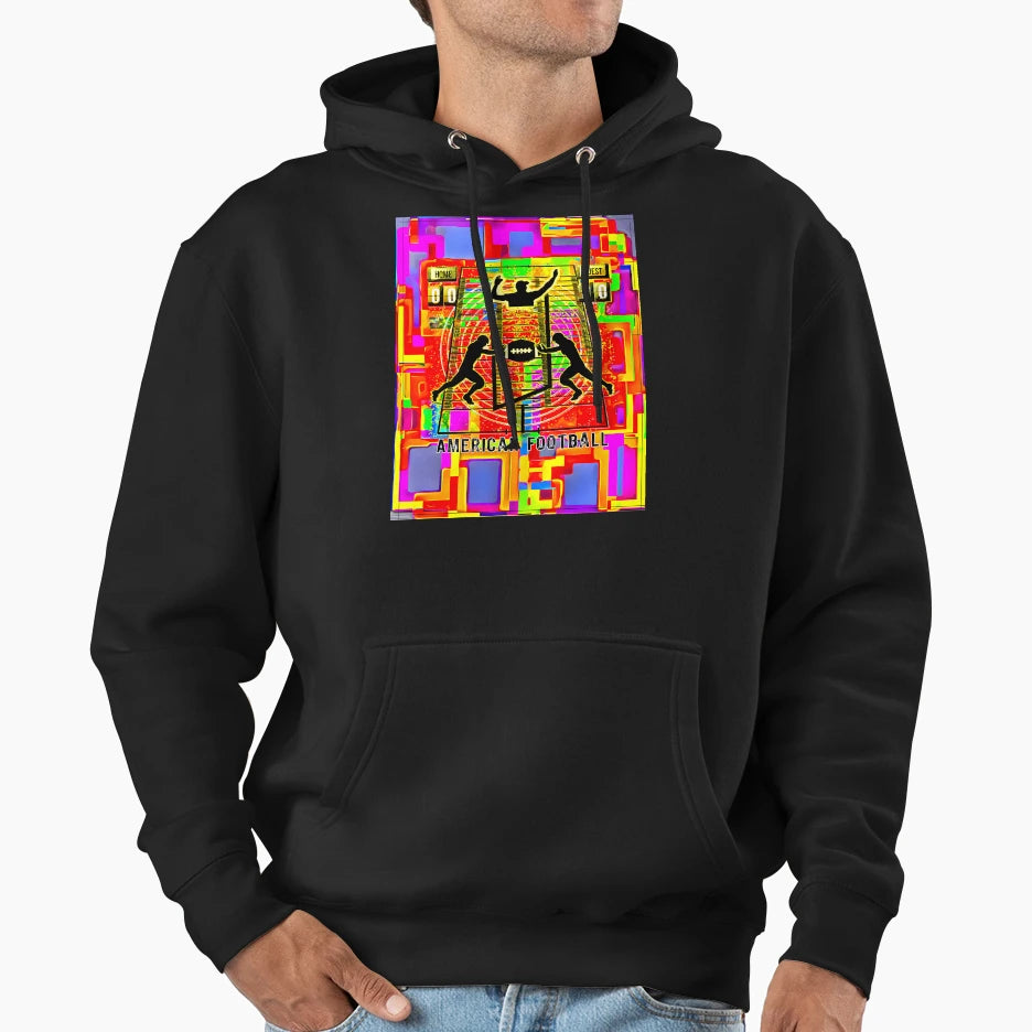 American Football Color Game Hoodie - Fun Novelty Design Men Women - T-Shirt, Sweatshirt, Hoodie