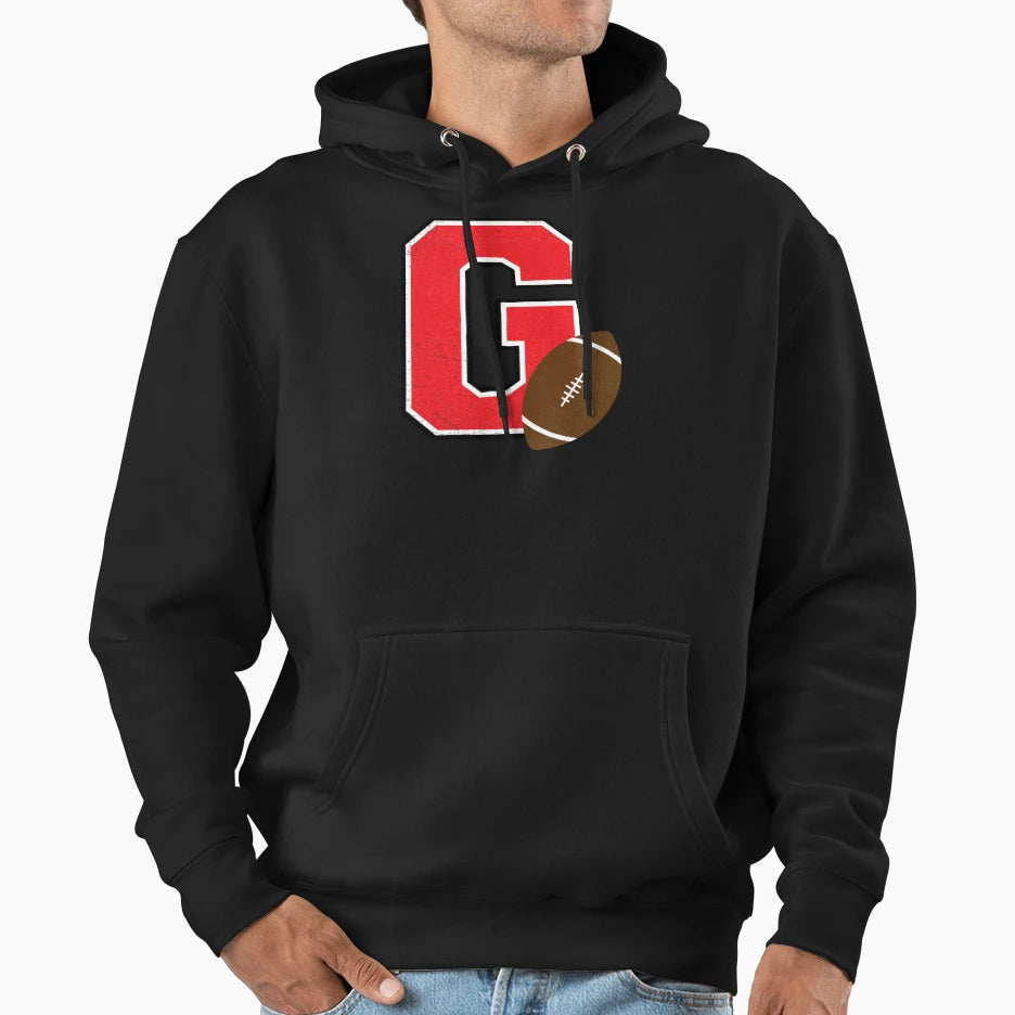 G Football Hoodie - Trendy Graphic for Adults - T-Shirt, Sweatshirt, Hoodie