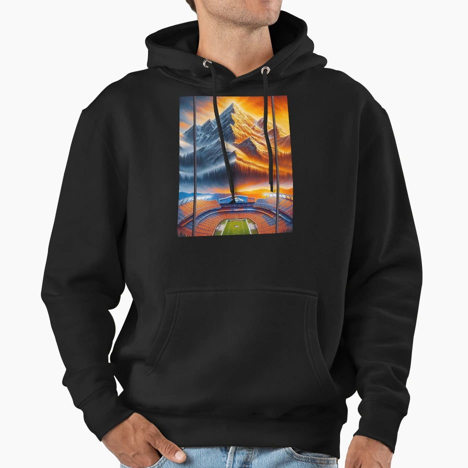 Orange And Blue Horizon Hoodie - Trendy Graphic Men Women - T-Shirt, Sweatshirt, Hoodie