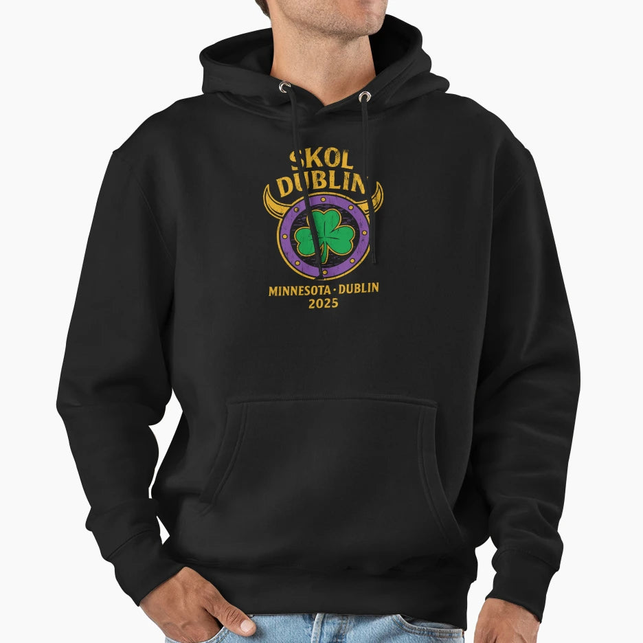 Skol Dublin Minnesota X Dublin Football 2025 Hoodie - Unique Graphic Unisex - T-Shirt, Sweatshirt, Hoodie