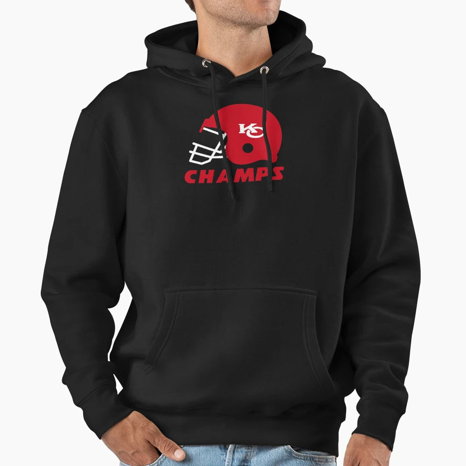 Chiefs Helmet Hoodie - Streetwear Style Men Women - T-Shirt, Sweatshirt, Hoodie