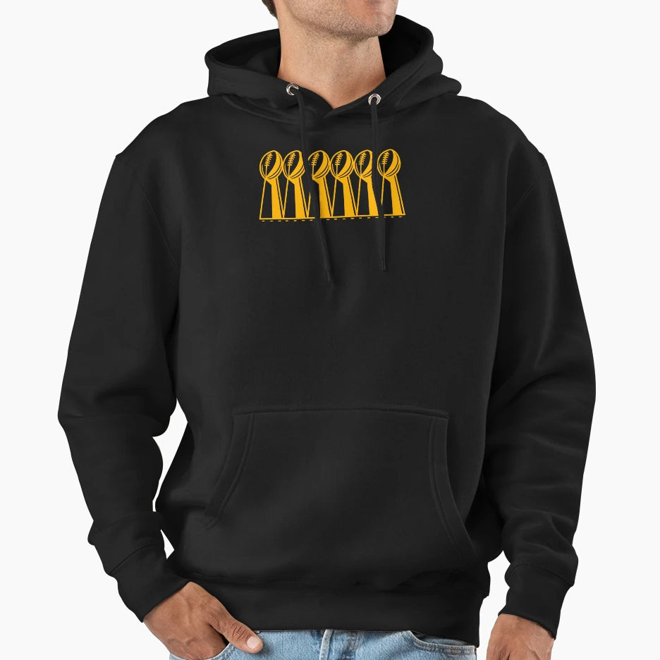 Superbowl Trophies Gold Hoodie - Minimalist Print Men Women - T-Shirt, Sweatshirt, Hoodie
