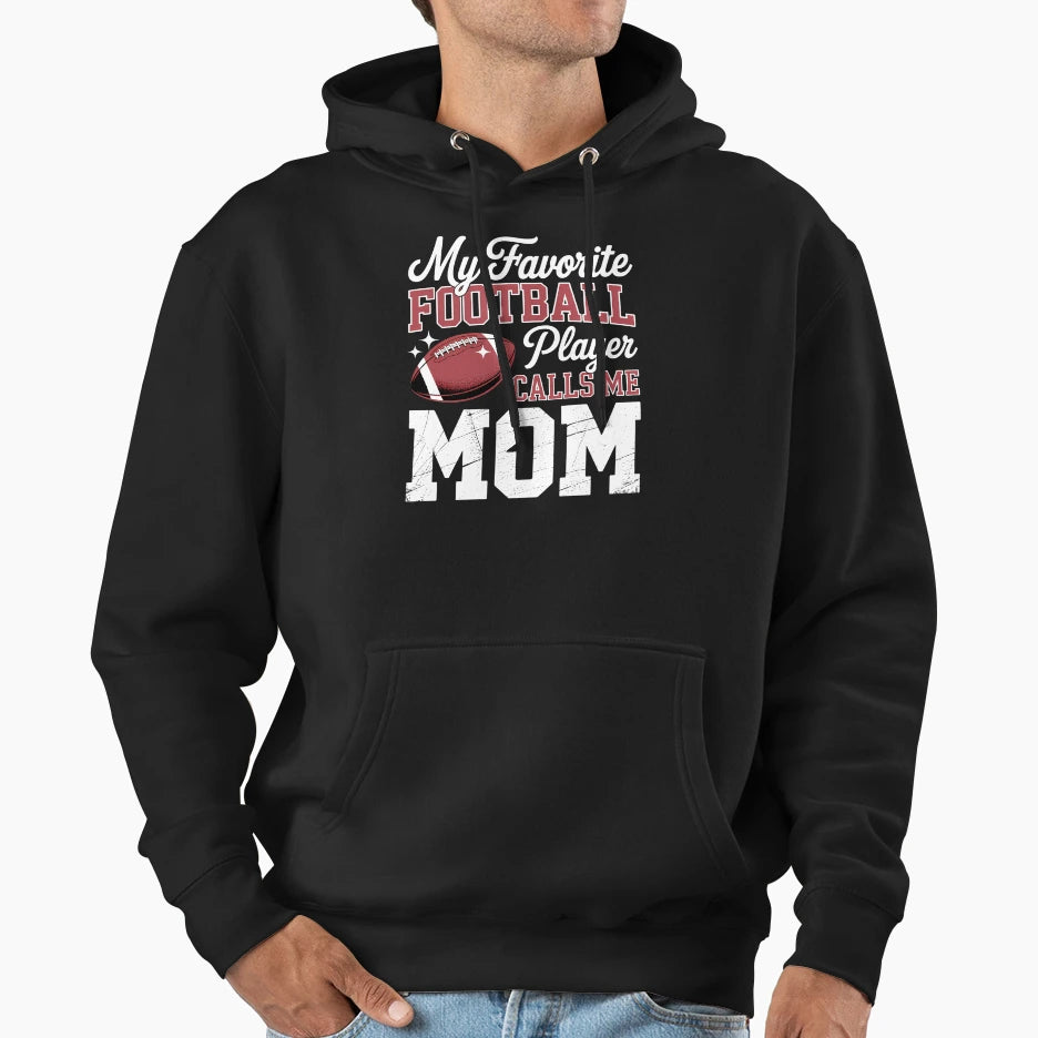Mothers Day American Football Player Hoodie - Novelty Apparel for Adults - T-Shirt, Sweatshirt, Hoodie