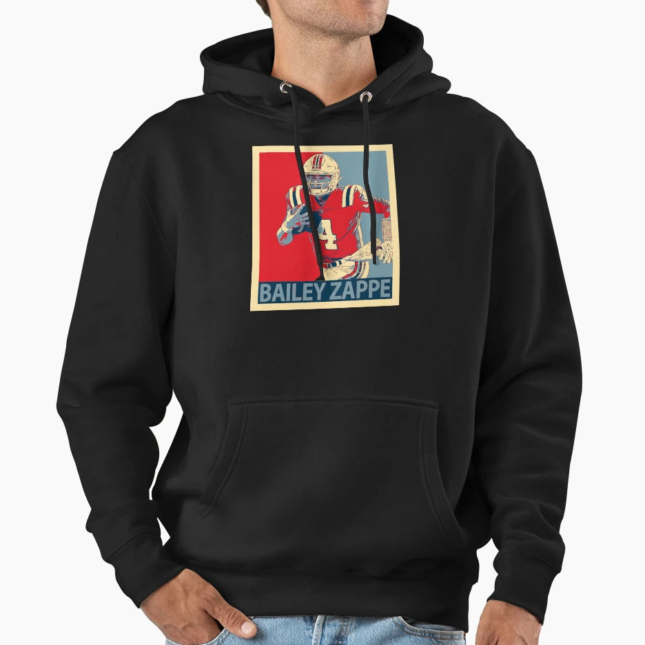 Bailey Zappe Hoodie - Custom Art Print Unisex - T-Shirt, Sweatshirt, Hoodie