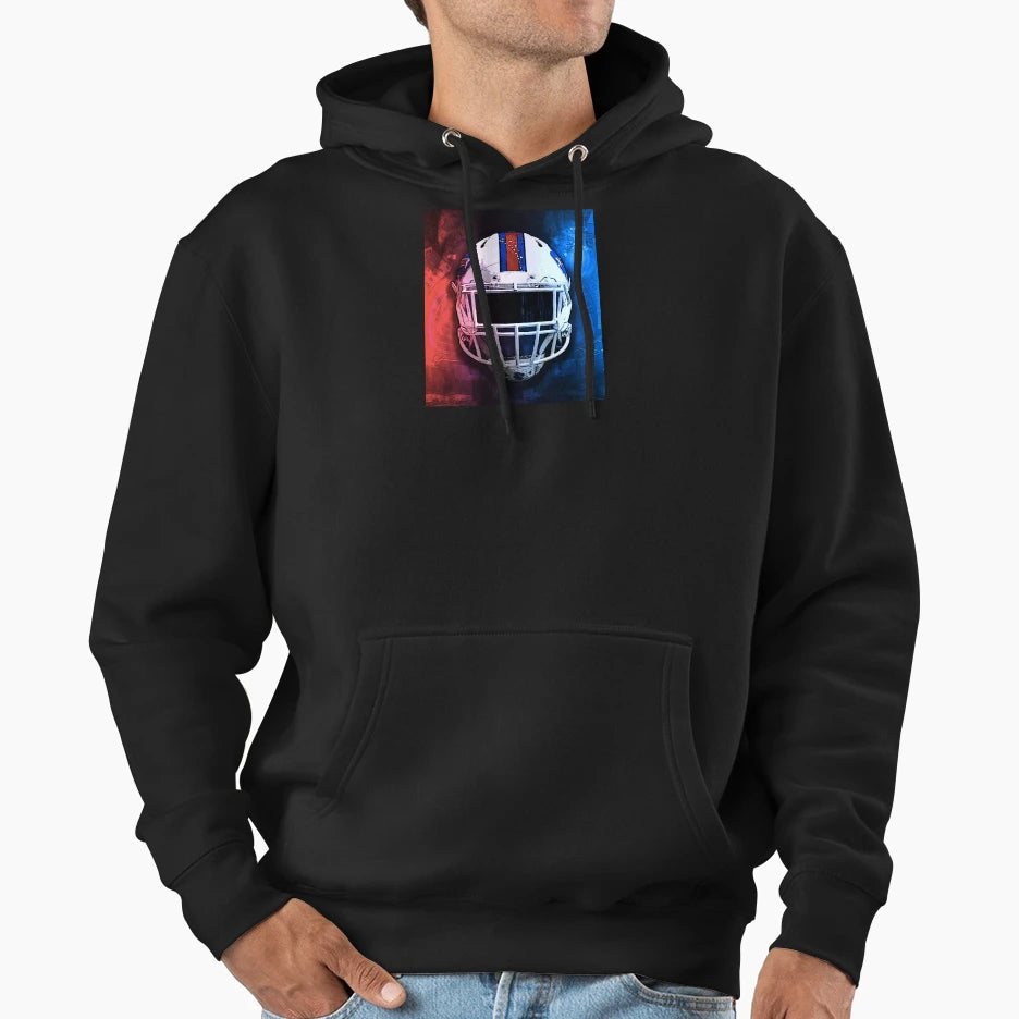 Buffalo Football Helmet Hoodie - Casual Everyday Wear Men Women - T-Shirt, Sweatshirt, Hoodie