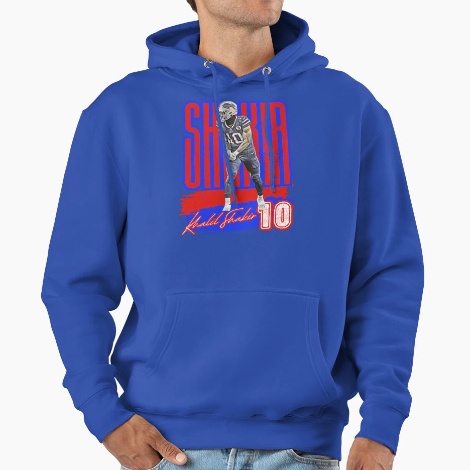 Khalil Shakir Buffalo Bills Football Art Hoodie - Unique Graphic Unisex - T-Shirt, Sweatshirt, Hoodie