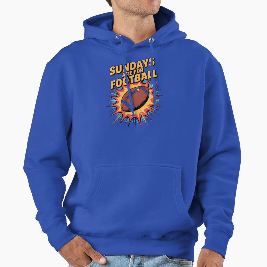 Sundays Are Football Hoodie - Unique Graphic Men Women - T-Shirt, Sweatshirt, Hoodie