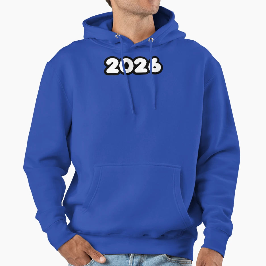 2026 Bold Outline Hoodie - Aesthetic Graphic Men Women - T-Shirt, Sweatshirt, Hoodie
