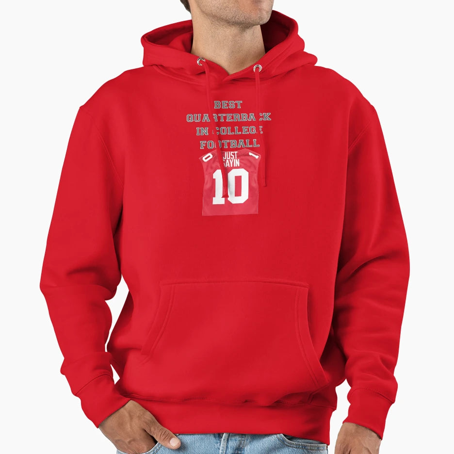 Best Quarterback College Football Hoodie - Custom Art Print for Adults - T-Shirt, Sweatshirt, Hoodie