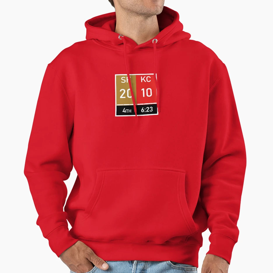 Kansas City Superbowl Score Hoodie - Minimalist Print Men Women - T-Shirt, Sweatshirt, Hoodie