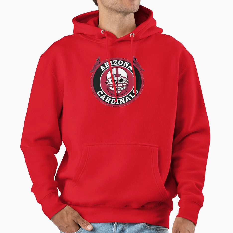 Cardinals Skull Hoodie - Minimalist Print Men Women - T-Shirt, Sweatshirt, Hoodie