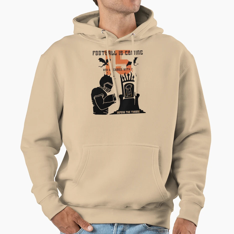 Football Is Coming 15 Hoodie - Unique Graphic Men Women - T-Shirt, Sweatshirt, Hoodie