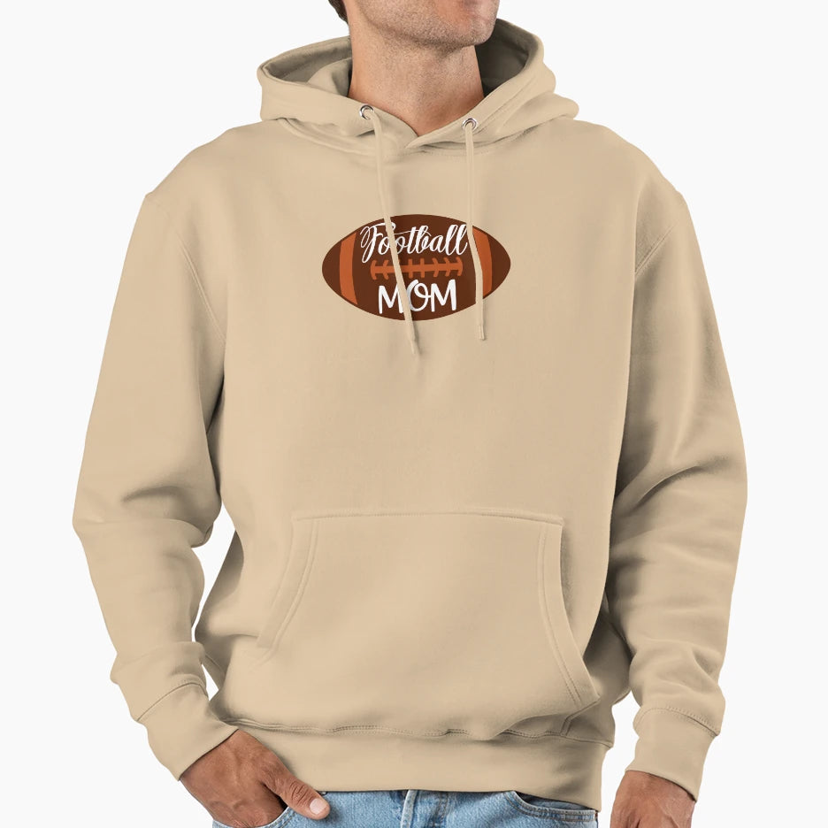 Football Mom Hoodie - Fun Novelty Design for Adults - T-Shirt, Sweatshirt, Hoodie