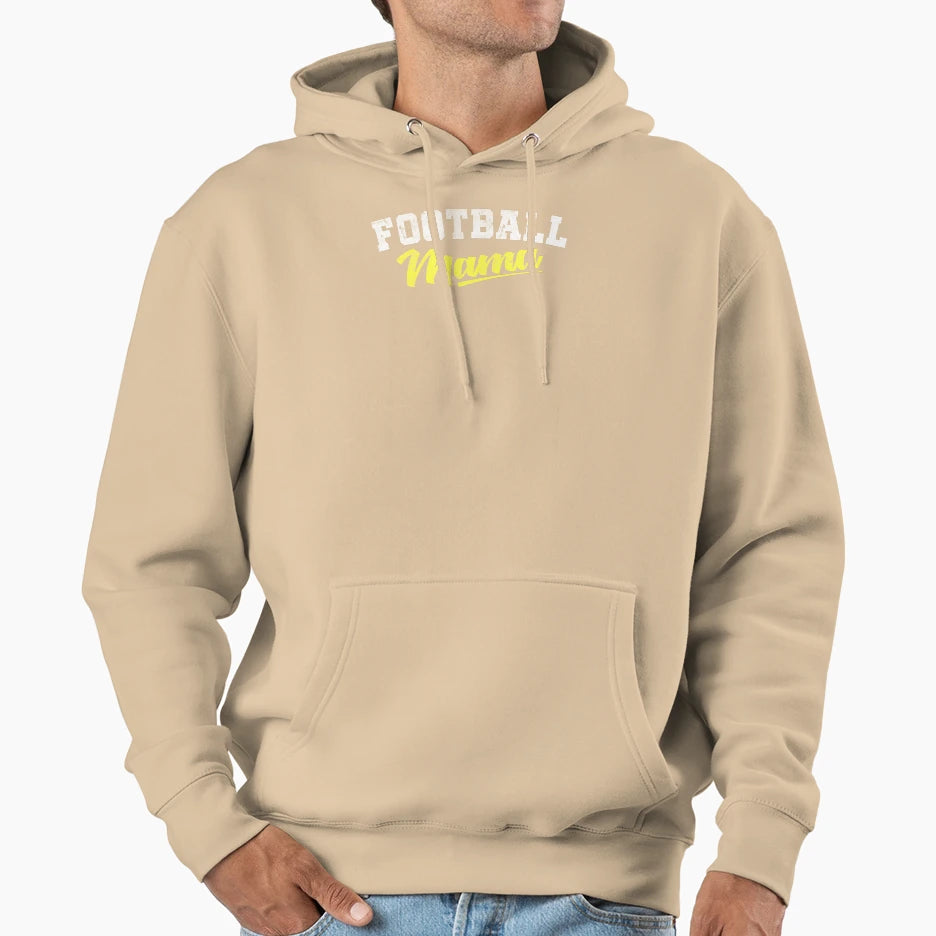 Football Mama Yellow T-Shirt - Aesthetic Graphic Men Women - T-Shirt, Sweatshirt, Hoodie