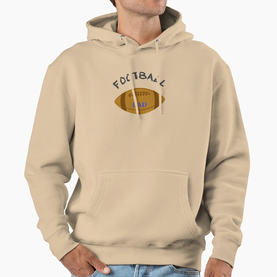 Football Football Dad Hoodie - Minimalist Print Men Women - T-Shirt, Sweatshirt, Hoodie