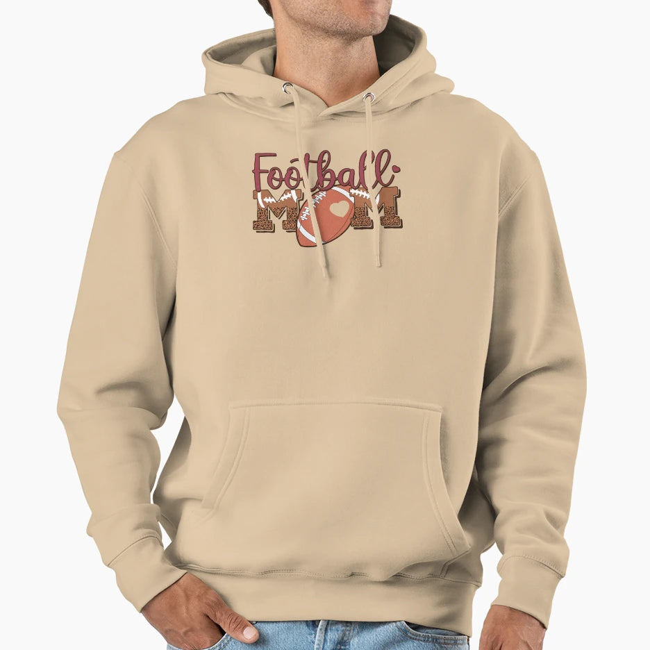 Football Mom Mothers Day Hoodie - Aesthetic Graphic for Adults - T-Shirt, Sweatshirt, Hoodie