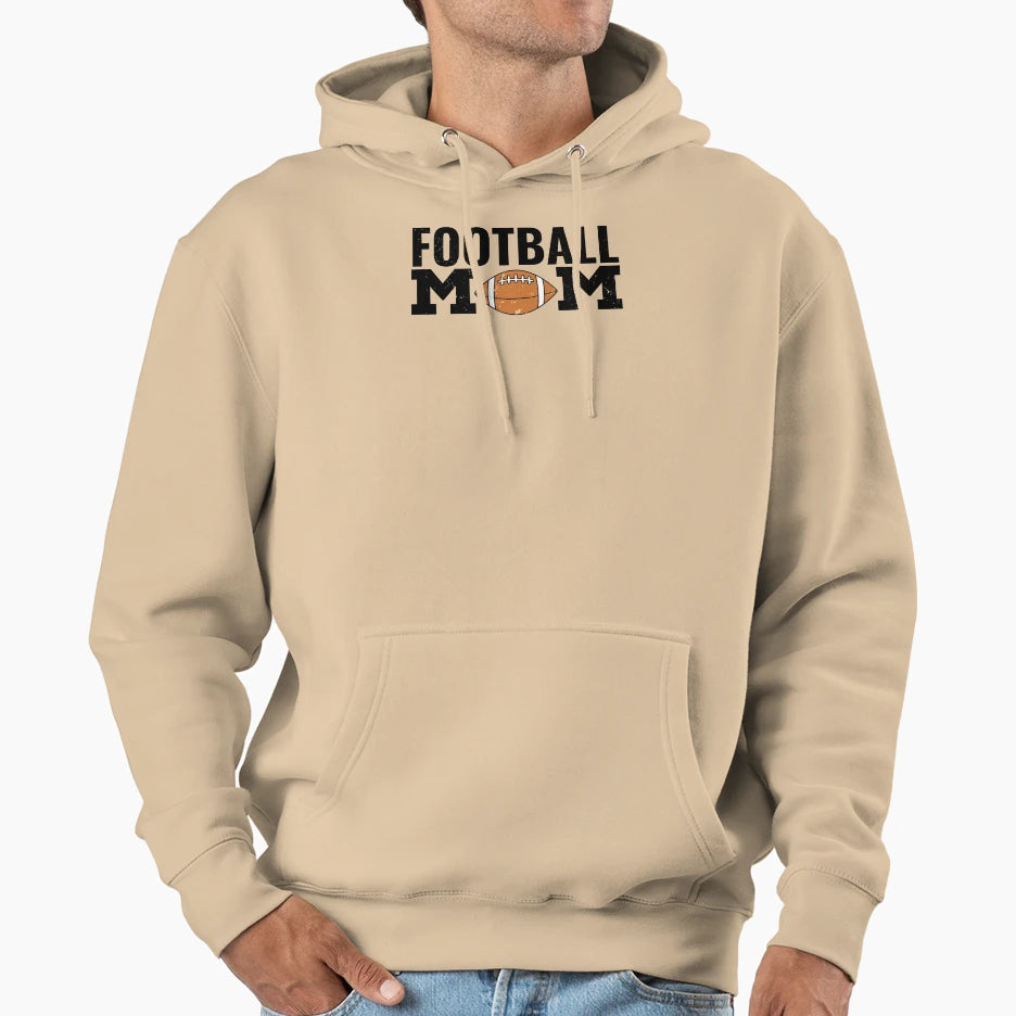 Football Mom Hoodie - Fun Novelty Design for Adults - T-Shirt, Sweatshirt, Hoodie