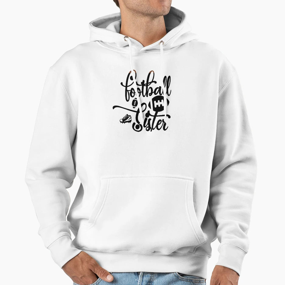 Football Sister Funny Football Lovers T-Shirt - Custom Art Print for Adults - T-Shirt, Sweatshirt, Hoodie