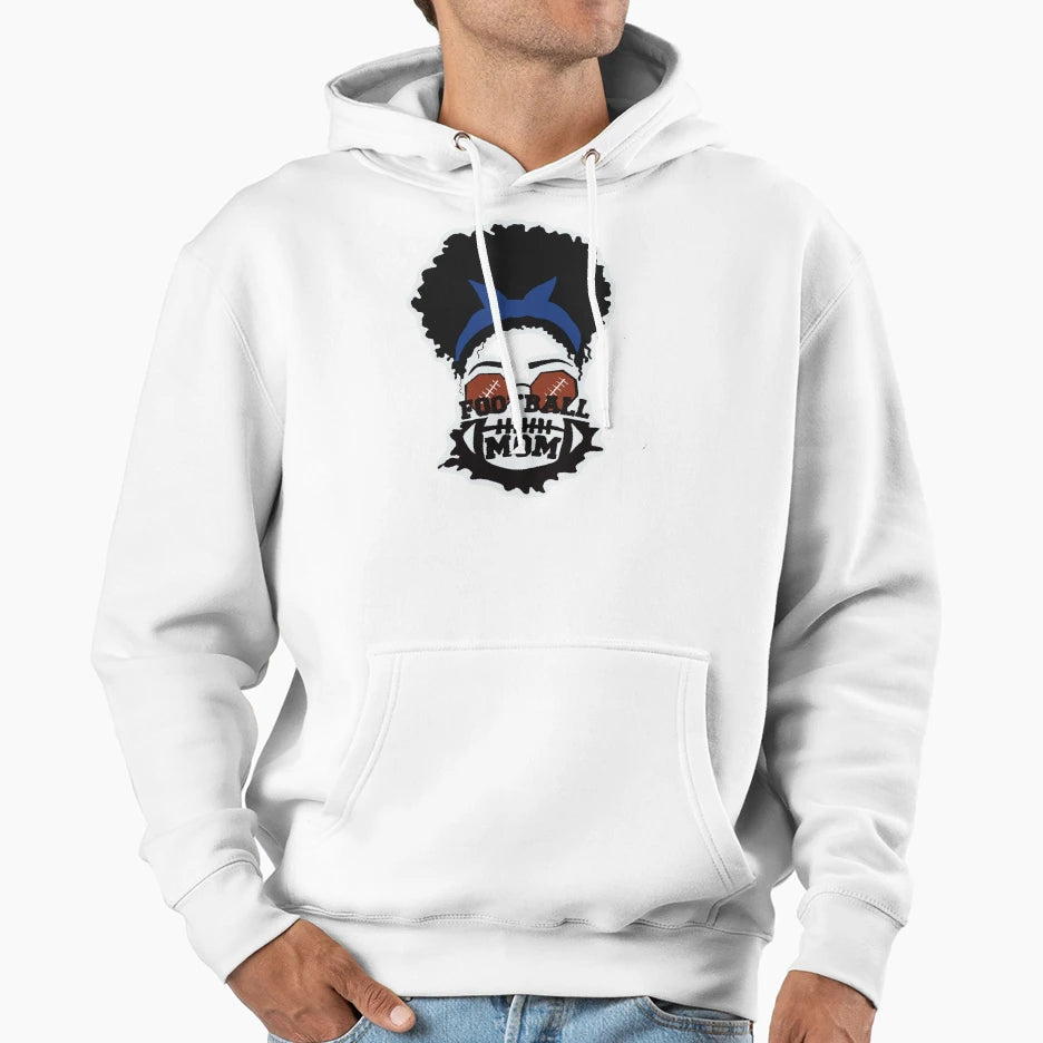 Fball Momblue Hoodie - Fun Novelty Design for Adults - T-Shirt, Sweatshirt, Hoodie