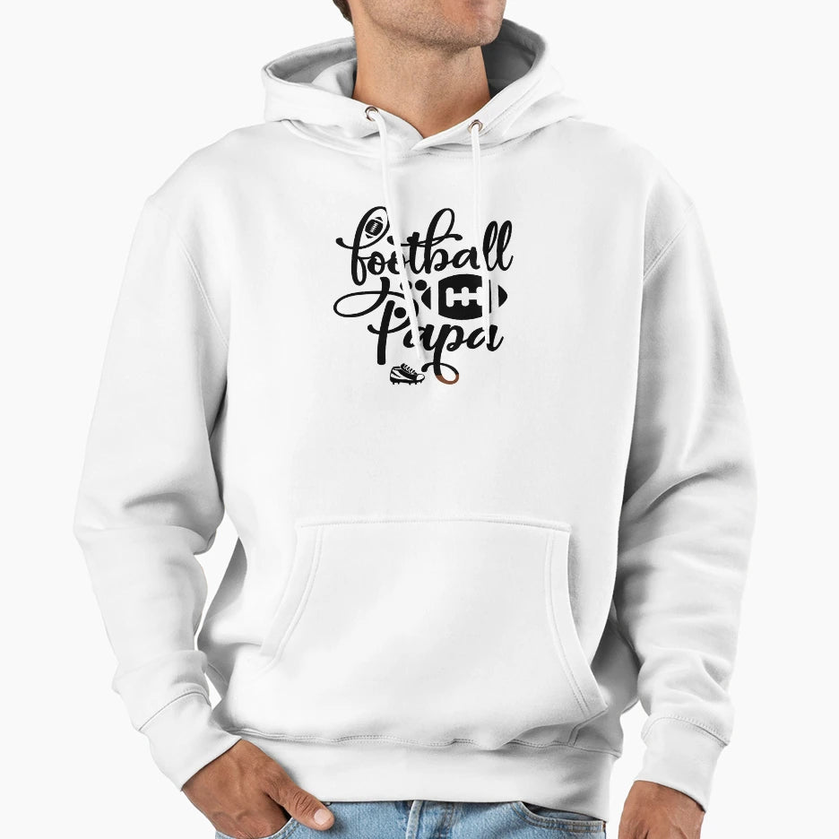 Football Papa Funny Football T-Shirt - Casual Everyday Wear Men Women - T-Shirt, Sweatshirt, Hoodie