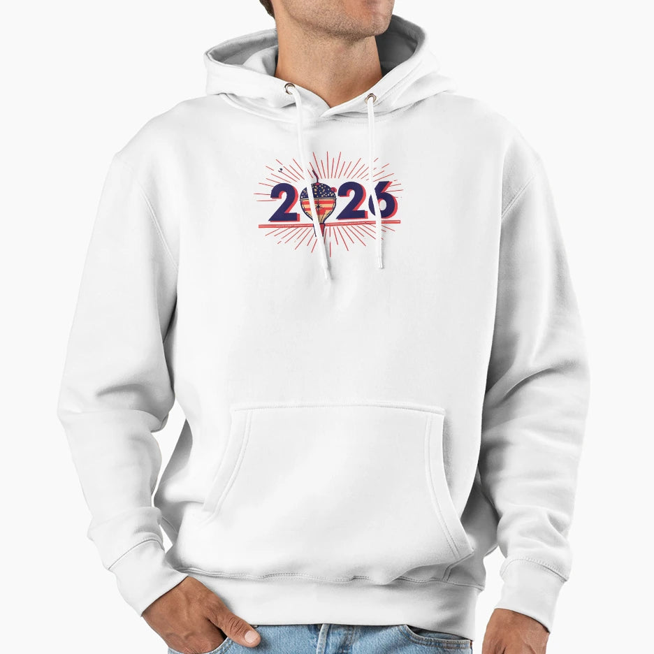 Usa New Year 2026 Joyful Events Hoodie - Fun Novelty Design Men Women - T-Shirt, Sweatshirt, Hoodie