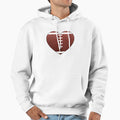 Football Heart Hoodie - Unique Graphic Men Women - T-Shirt, Sweatshirt, Hoodie